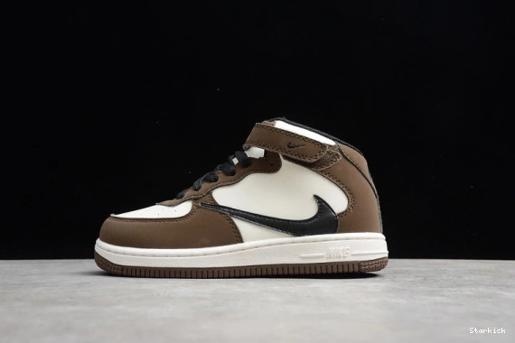Brown Beige Force x 314197-168 07 Mid Scott Nike Kids 1 Travis Air 0803